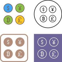 Currency Symbols Icon Design vector