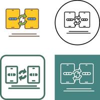 Data Transfer Icon Design vector