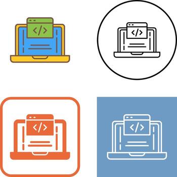 Coding Icon Design vector