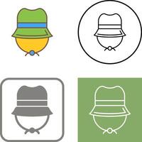 cámping sombrero icono diseño vector