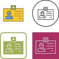 Identity Card Icon Design vector