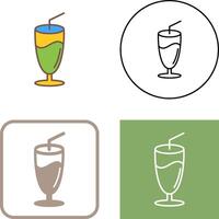 Milkshake Icon Design vector