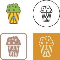Pop corn Icon Design vector