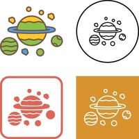 Planets Icon Design vector