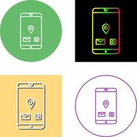 Unique Mobile Applications Icon Design vector