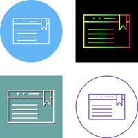 Unique Bookmarking Services Icon Design vector