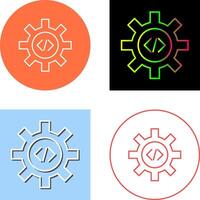 Unique Code Optimization Icon Design vector