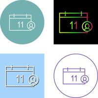 Unique Event Management Icon Design vector