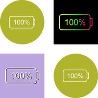 Unique Full Battery Icon Design vector