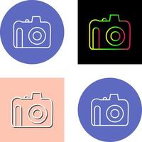 Unique DSLR Camera Icon Design vector