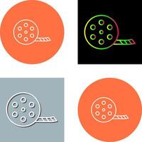 Unique Film Reel Icon Design vector