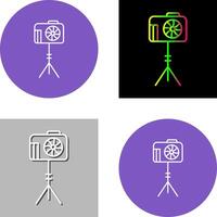 Unique Camera Stand Icon Design vector