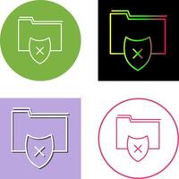 Vulnerable Folder Icon Design vector