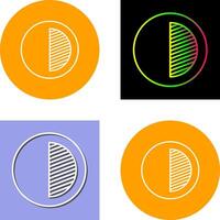 Unique Contrast Icon Design vector