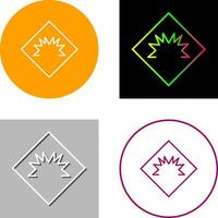 Danger of Welding Flash Icon Design vector