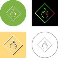 Danger of Flame Icon Design vector
