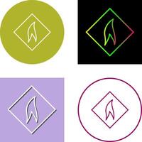 Flammable Material Icon Design vector