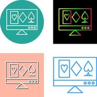 Online Gambling Icon Design vector