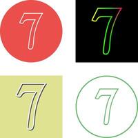 Number Seven Icon Design vector