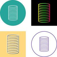 Stack of Coins Icon Design vector