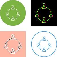 Unique Network Group Icon Design vector