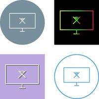 Unique Disconnected Network Icon Design vector