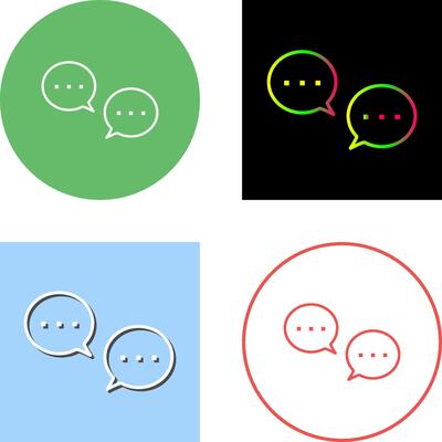Unique Conversation Bubbles Icon Design