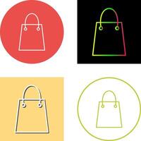 Unique Shopping Bag Icon Design vector