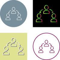 Unique Connected Profiles Icon Design vector