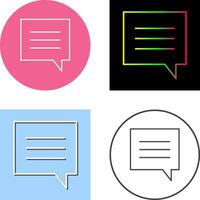 Unique Single Chat Bubble Icon Design vector