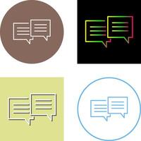Unique Two Chat Bubbles Icon Design vector