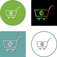 Unique Global Shopping Icon Design vector