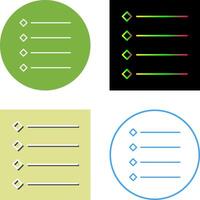 Unique Bulleted list Icon Design vector