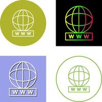 Unique World Wide Web Icon Design vector