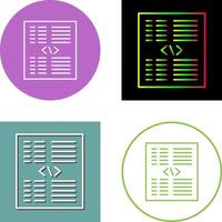 Piece of Code Icon Design vector