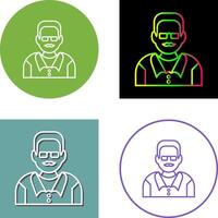 Unique Male Professor Icon Design vector