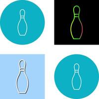 Unique Bowling Pin Icon Design vector