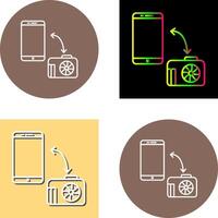 Unique Transfer Images Icon Design vector