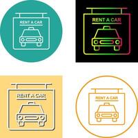 Rent a Car Icon Design vector