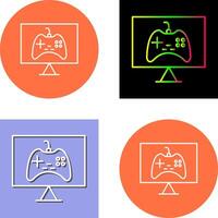 Unique Online Games Icon Design vector