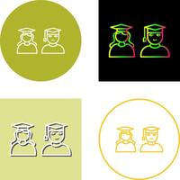 Unique Graduates Icon Design vector