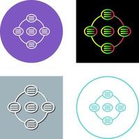 Unique Strategy Connsultation Icon Design vector