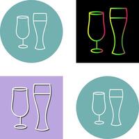 Unique Beer Glasses Icon Design vector