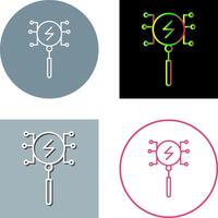 Unique Intelligent Search Icon Design vector