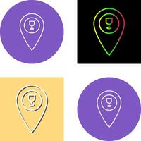 Unique Bar Location Icon Design vector