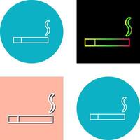 Unique Lit Cigarette Icon Design vector