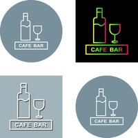 Unique Drinks Cafe Icon Design vector