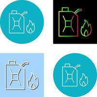 Unique Fuel to Fire Icon Design vector