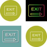 Unique Exit Icon Design vector