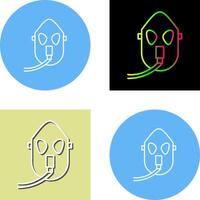 Unique Oxygen Mask Icon Design vector